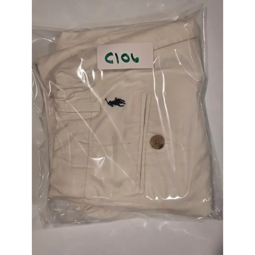 Polo Ralph Lauren Boy's Size 12 Flat Front Chino Shorts White